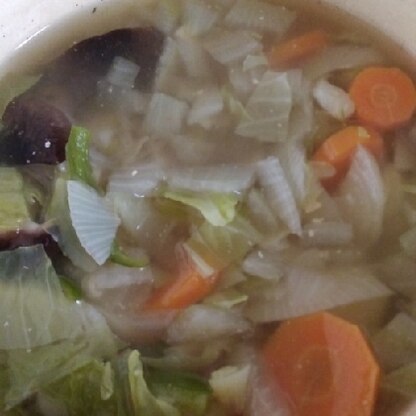 スープの参考にさせて頂きました。
野菜沢山入れて美味しかったです。